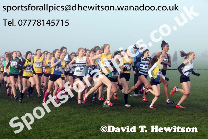 Womens under-17s and Juniors, European Cross Country Trials, Sefton Park, Liverpool. Photo: David T. Hewitson/Sports for All Pics